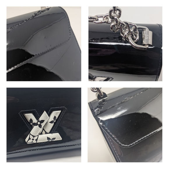 🚨 Sale!🎉HPx2🎉!Louis Vuitton Black Vernis Twist Monogram PM - Picture 14 of 16